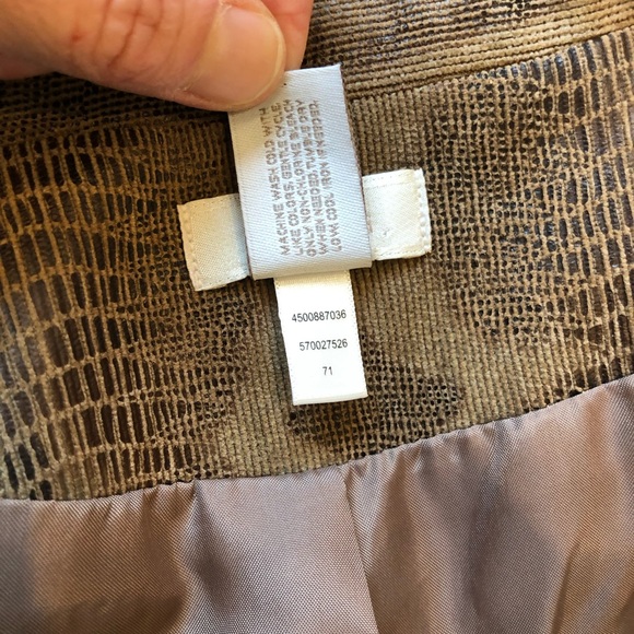 Chico’s Brown Animal Print Blazer - Chico’s Size 1 - Picture 6 of 11